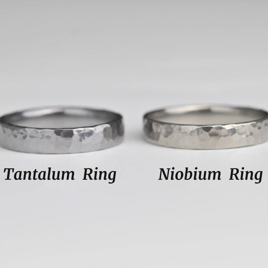 Bound by Nature Tantalum Niobium Ring Set – A Love as Rare and Enduring as the Elements