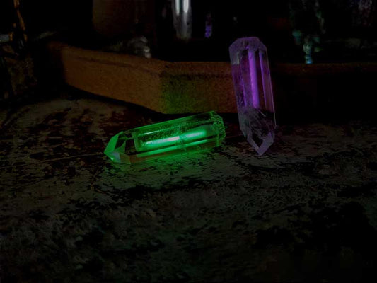 A Glow Within the Crystal – The Handcrafted Natural Crystal Tritium Pendant Necklace