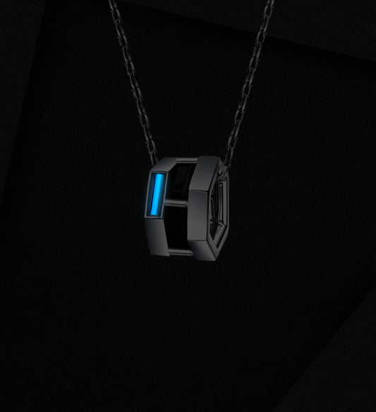 Tritium Luck Pendant Necklace in Sterling Silver
