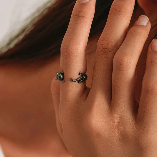 Midnight Cat Ring