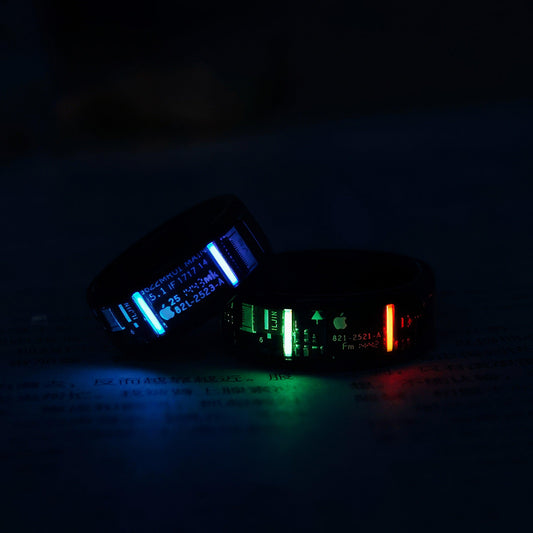 Handmade Wooden Tritium Glow Ring - LOVELY ROBIN
