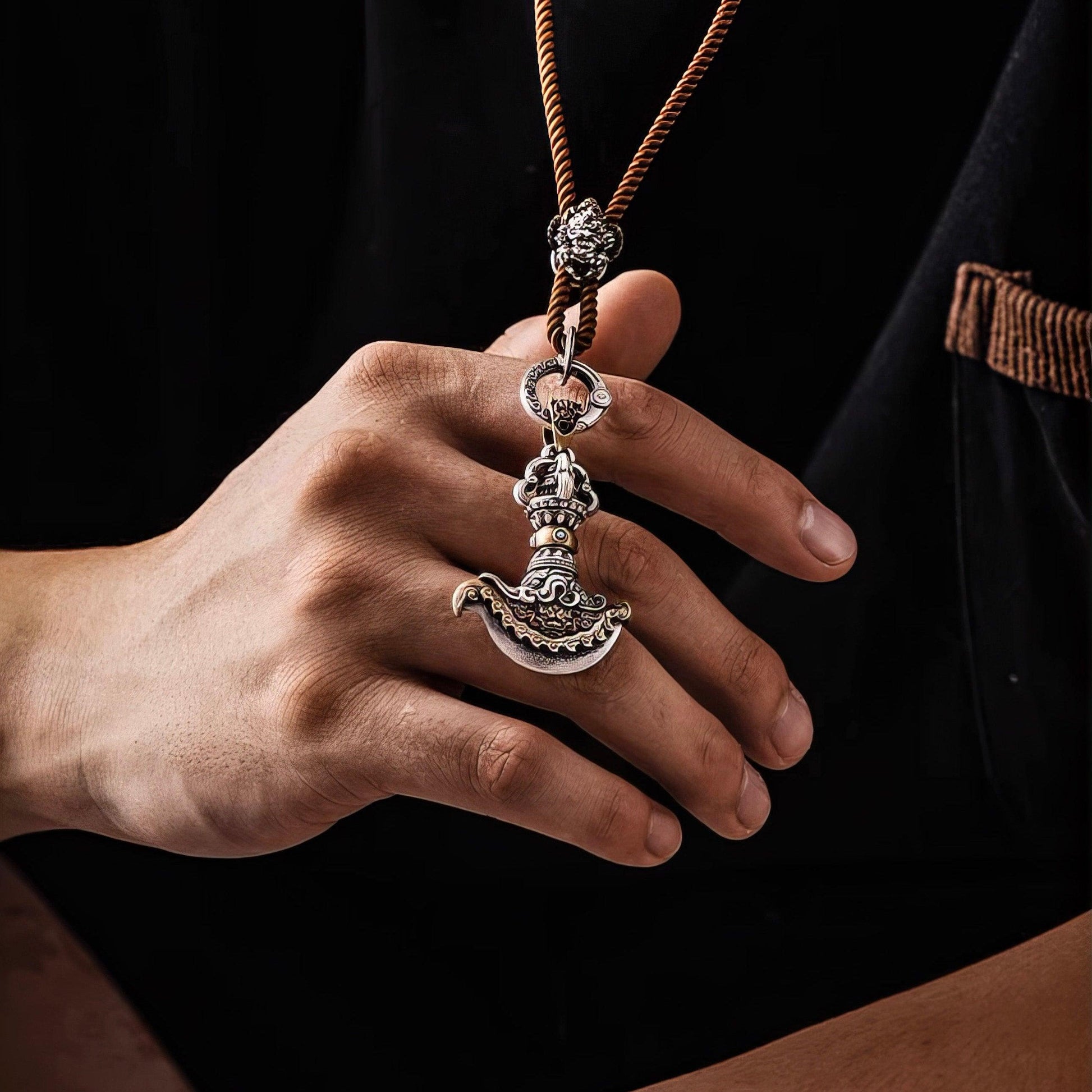 Tibetan Vajra Amulet Necklace - LOVELY ROBIN