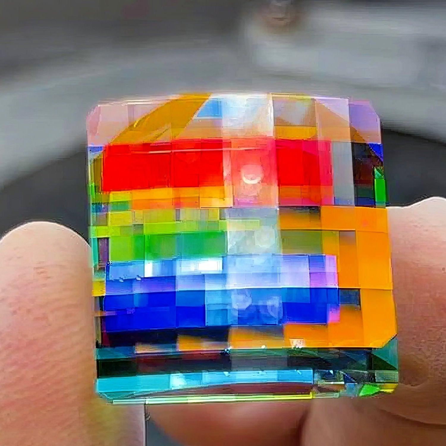 Cyber Mosaic Pixel Gemstone - LOVELY ROBIN