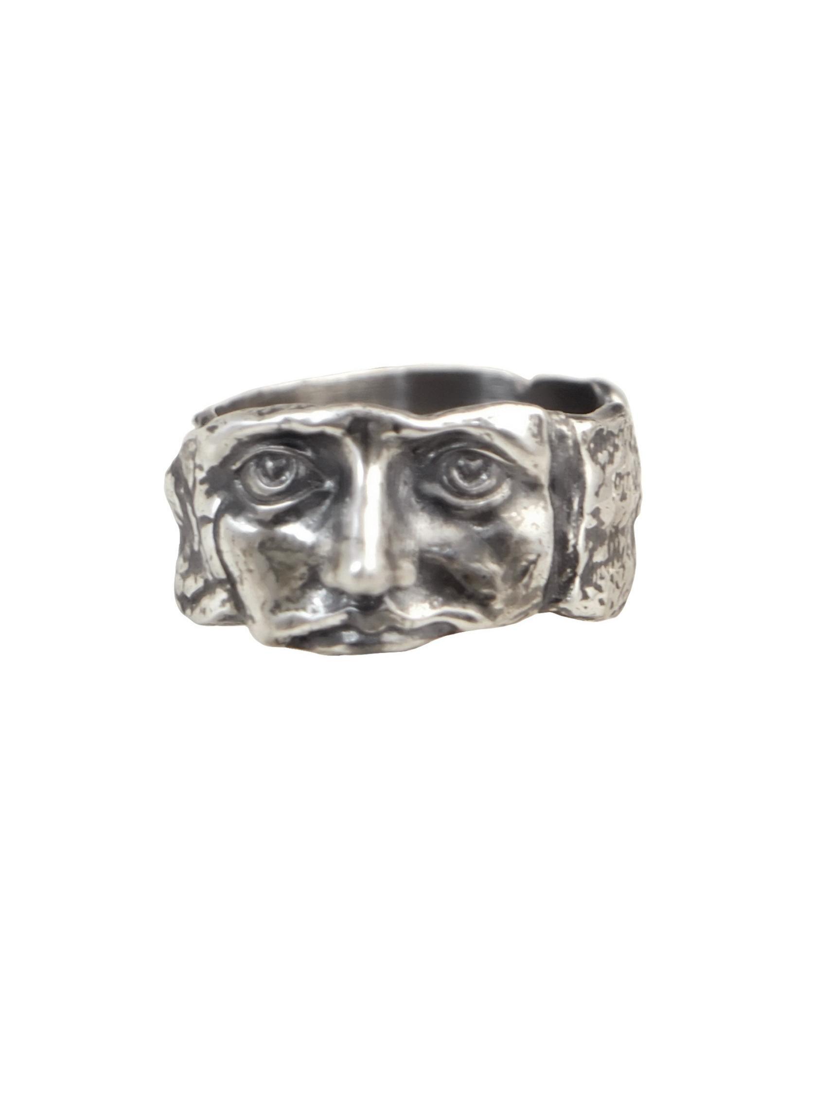 Mask Ring,A mask,a ring,925 silver, handcrafted - LOVELY ROBIN