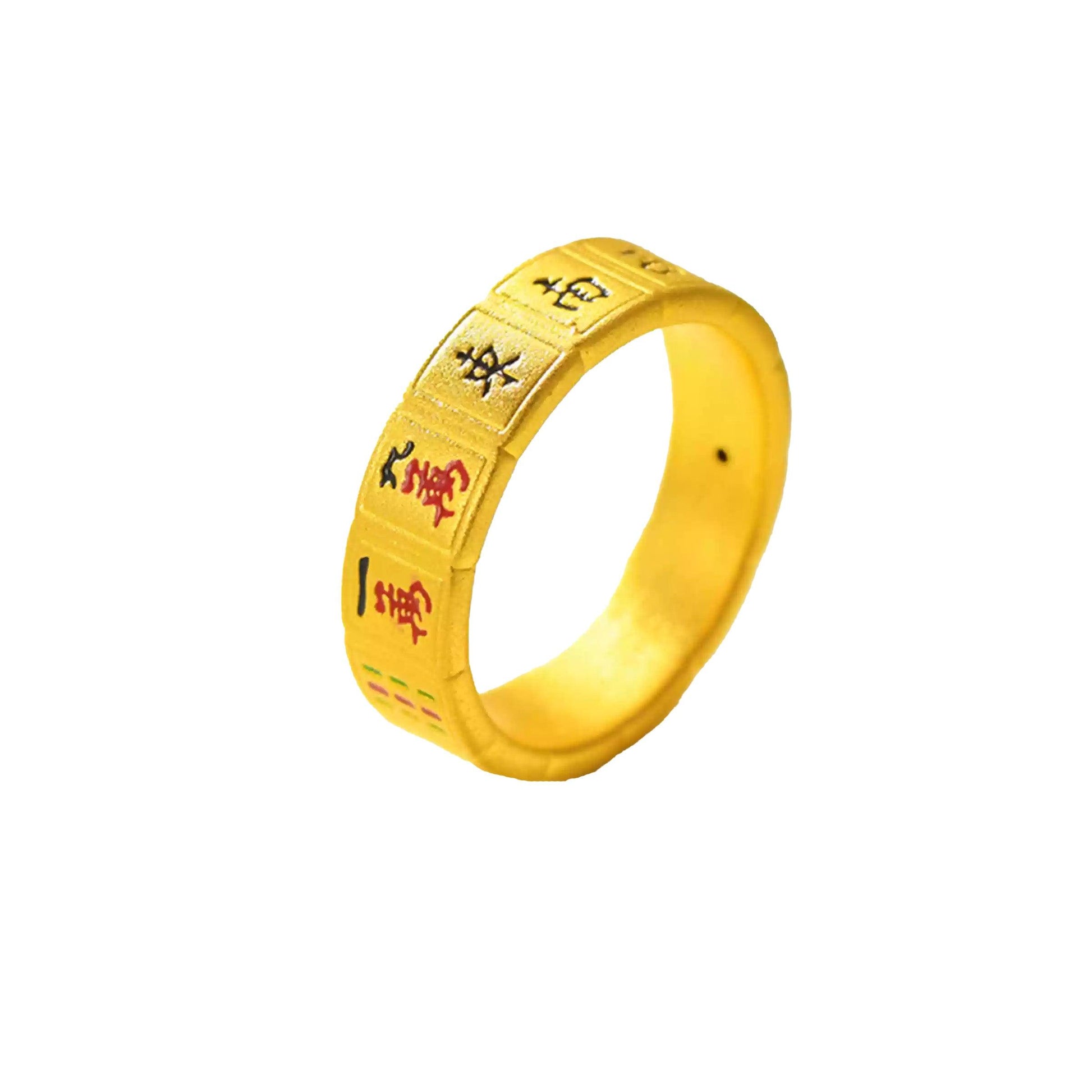 Lucky Strike Mahjong Gold Ring - LOVELY ROBIN