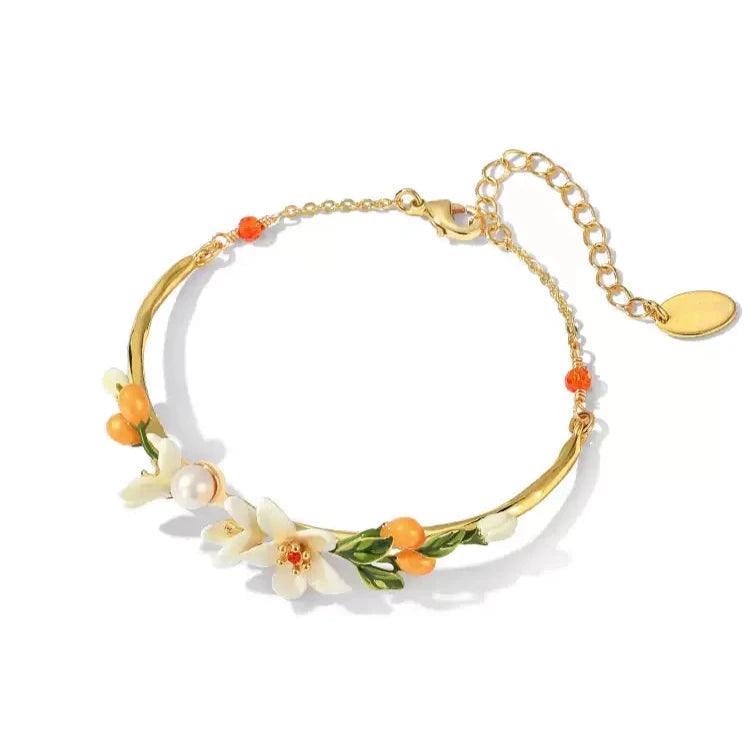 Orange Blossom and Kumquat Bracelet - LOVELY ROBIN