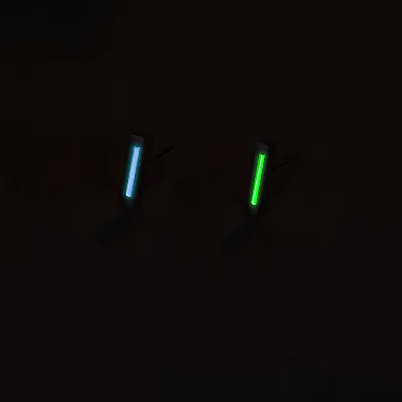 Tritium Glow Pure Silver Earrings-High-End Luminous Earrings for Trendy Men and Women - LOVELY ROBIN