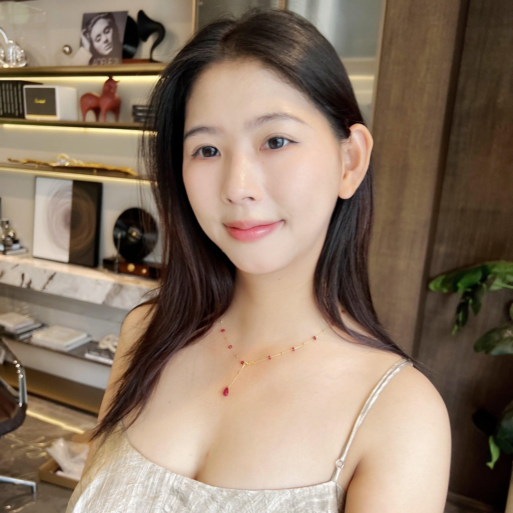 Eternal Flame 18K Gold Ruby Necklace - LOVELY ROBIN