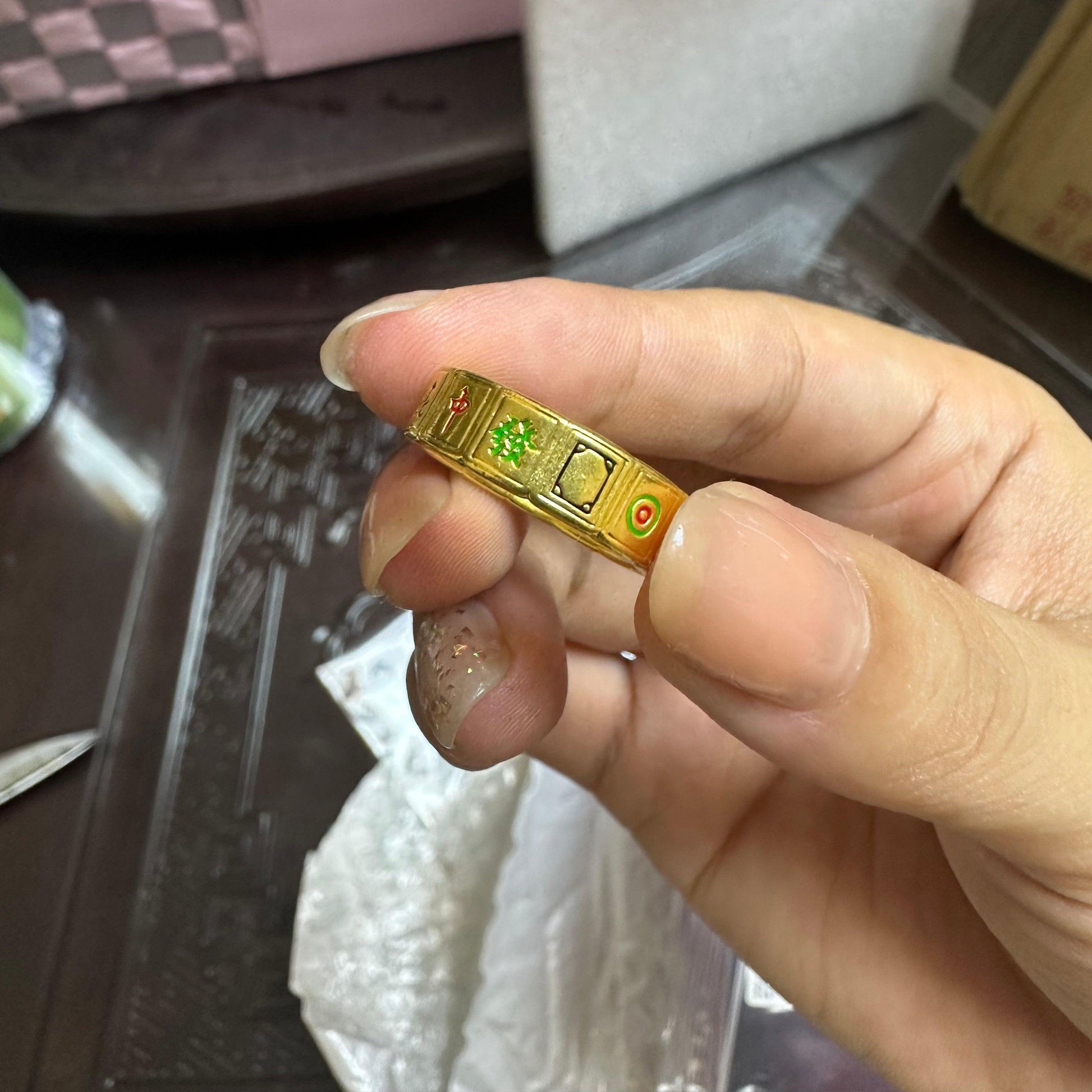 Lucky Strike Mahjong Gold Ring - LOVELY ROBIN