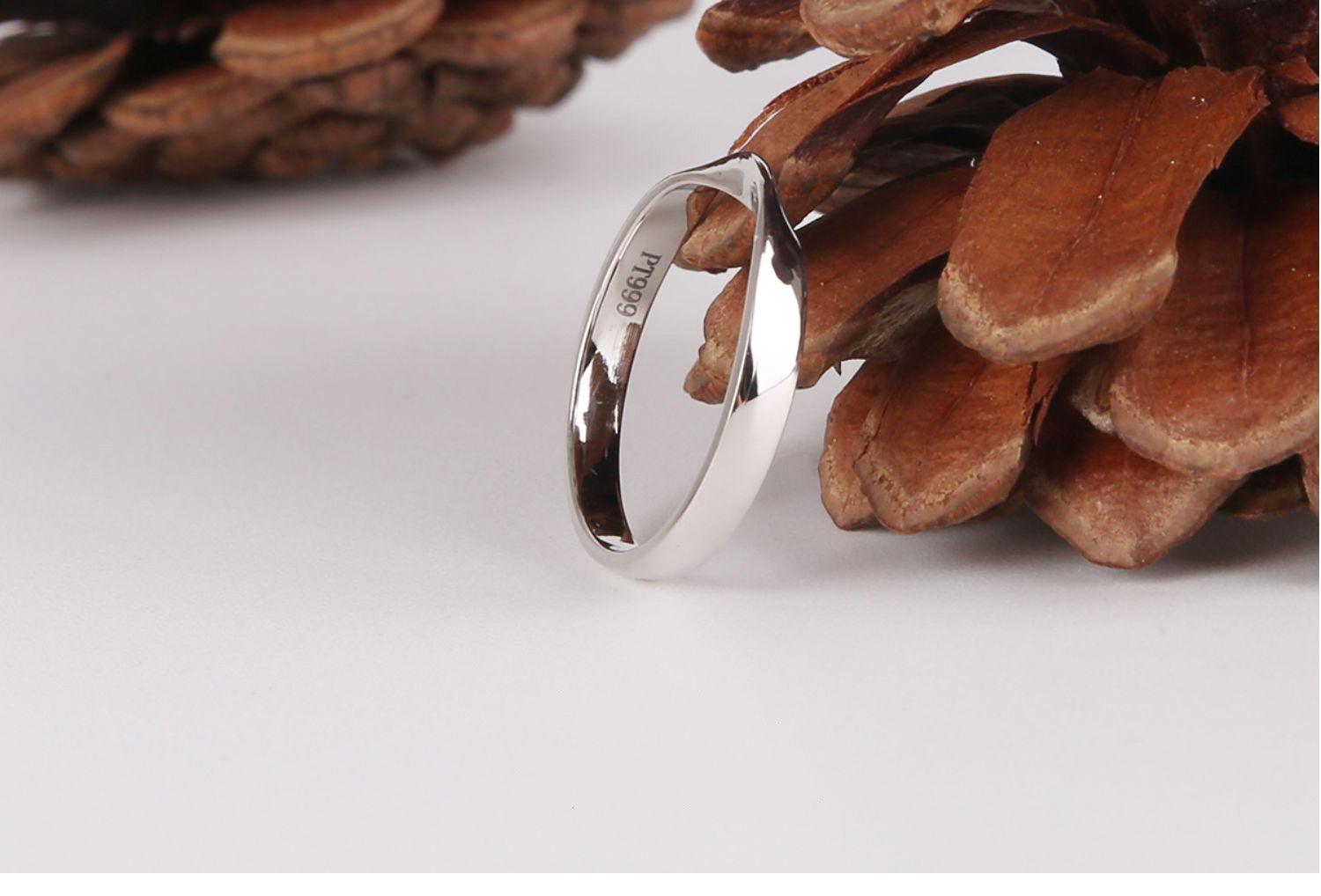 Pt999 Pure Platinum Möbius Ring - LOVELY ROBIN