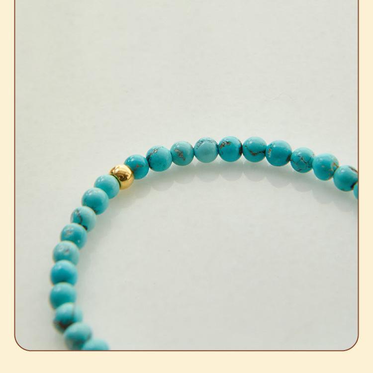 Elegant Turquoise Bracelet with Golden Accents - LOVELY ROBIN