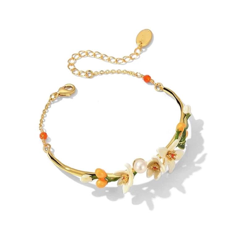 Orange Blossom and Kumquat Bracelet - LOVELY ROBIN