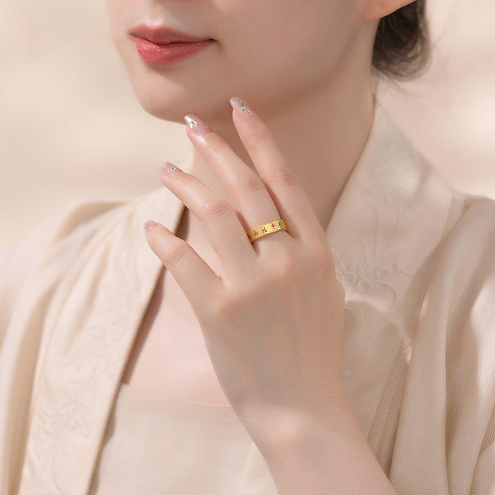 Lucky Strike Mahjong Gold Ring - LOVELY ROBIN