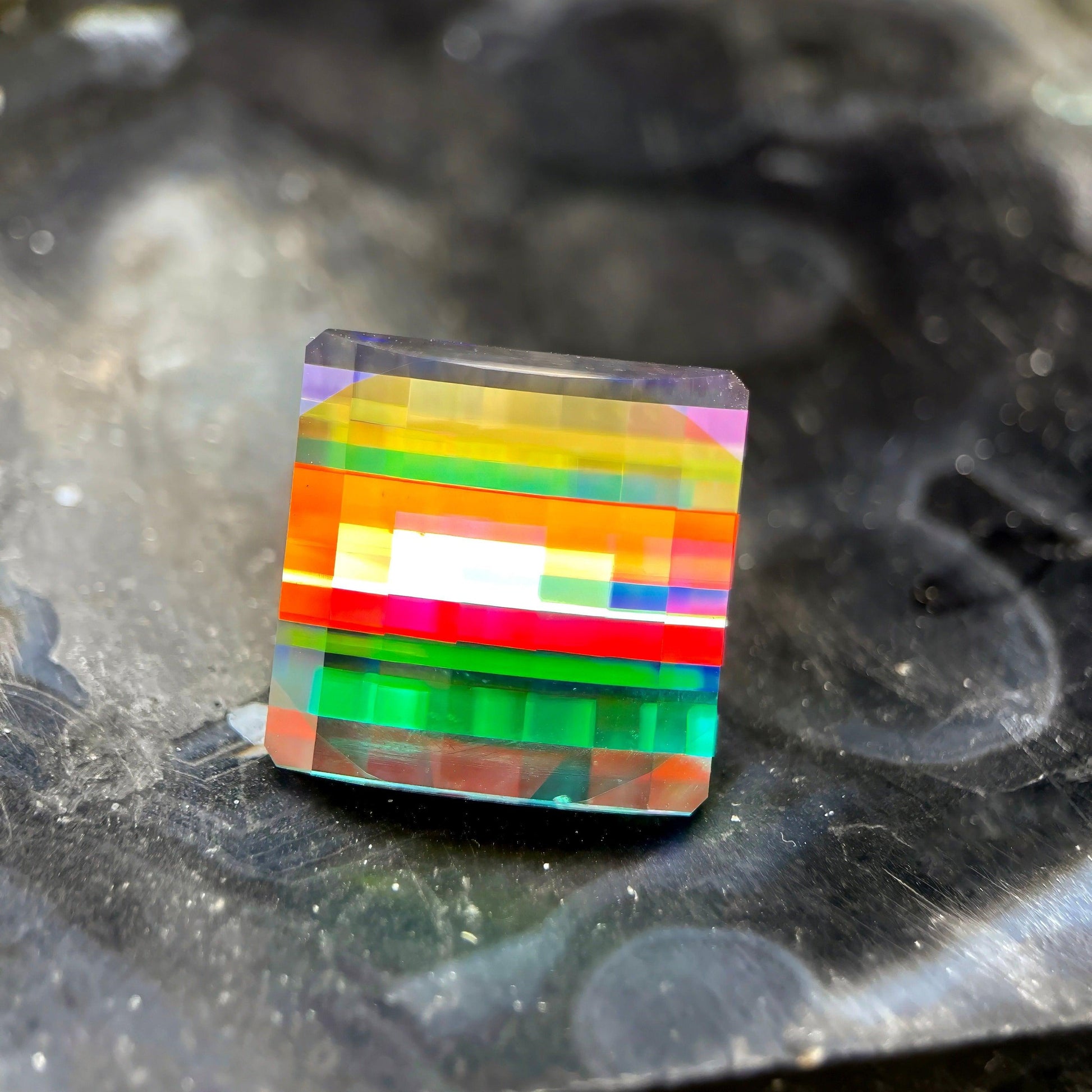 Cyber Mosaic Pixel Gemstone - LOVELY ROBIN