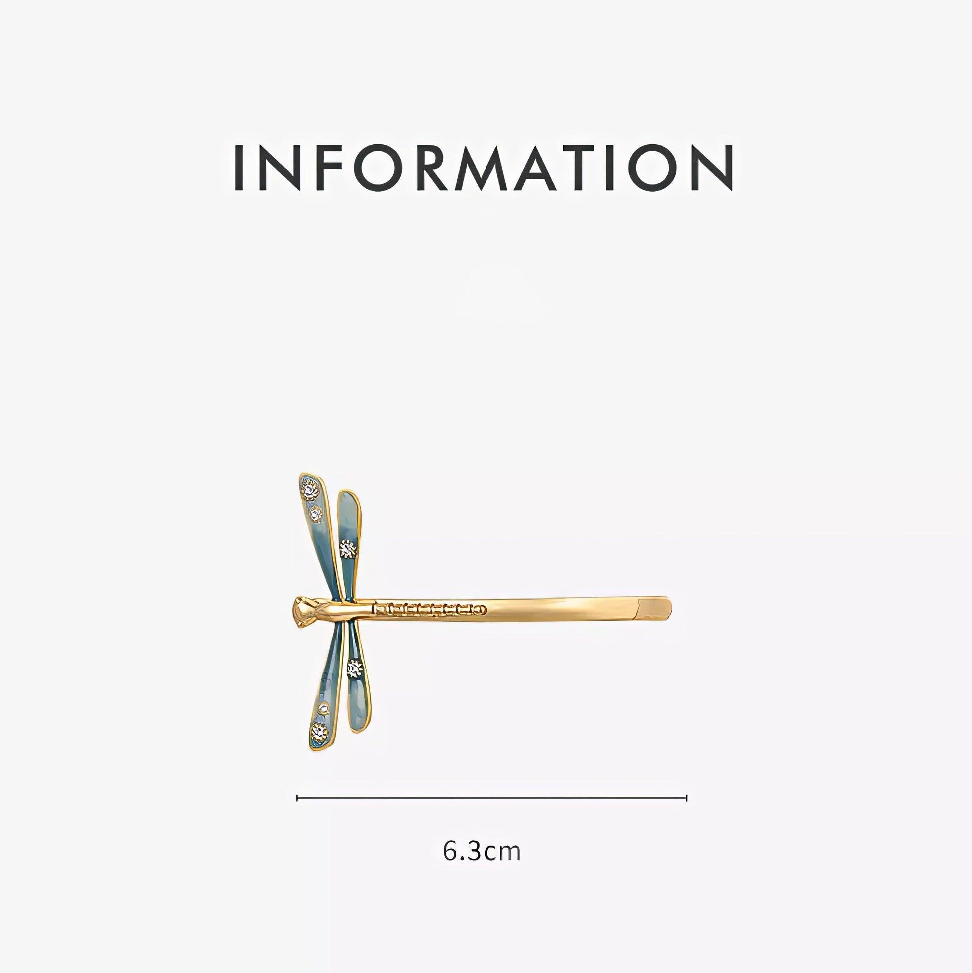 Gradient Blue Dragonfly Hair Clip - LOVELY ROBIN