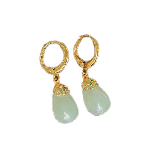 Radiance of Jade - Hetian Jade Earrings - LOVELY ROBIN