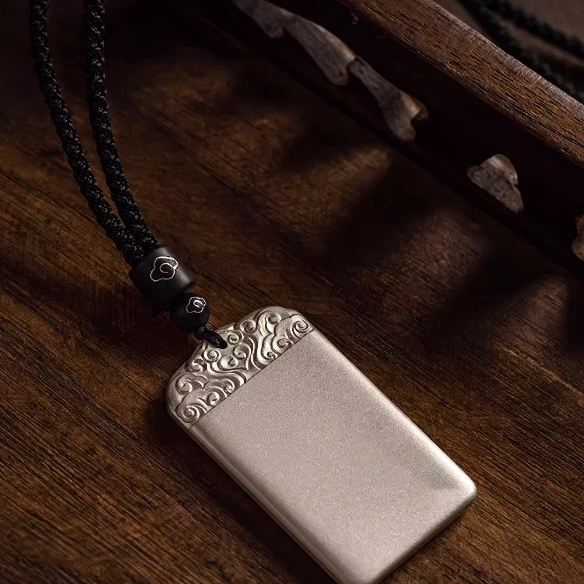 Pure Silver Auspicious Cloud Amulet Pendant - LOVELY ROBIN