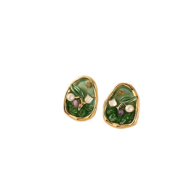 Monet's Dream Garden Earrings - LOVELY ROBIN