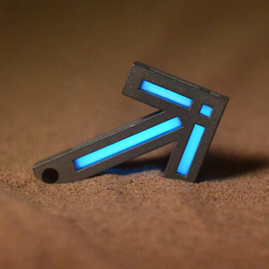 Arrow of Time Pendant TC4 Titanium Tritium Glow Pendant