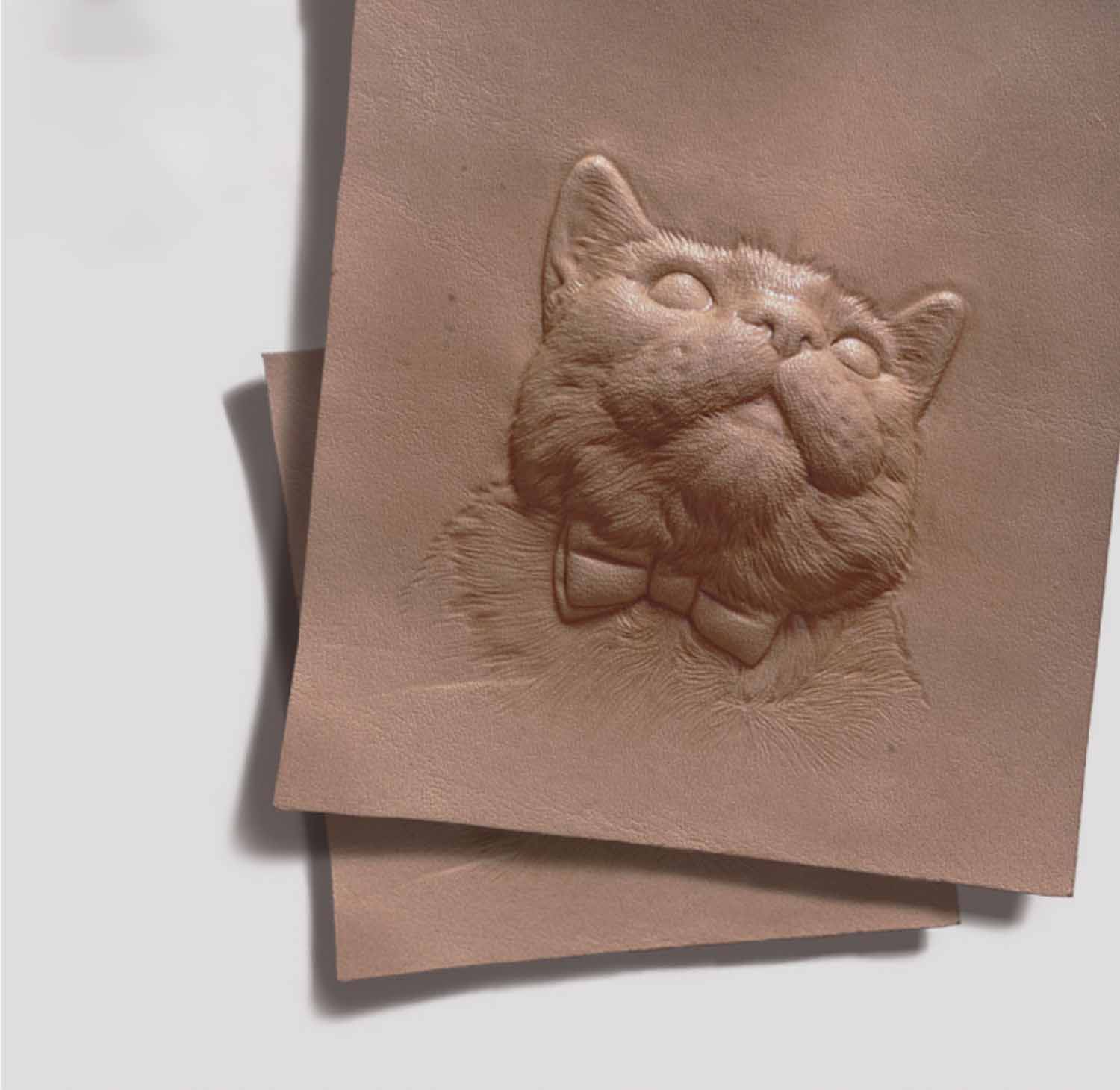 Custom 3D Leather Pet Memorial Keychain Brooch