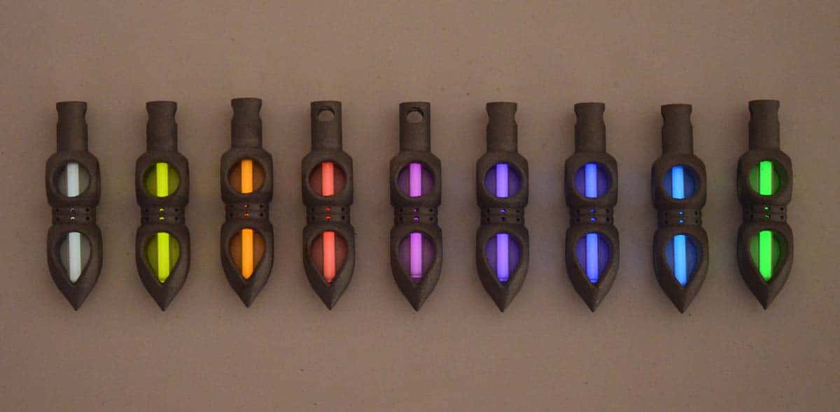 Cyber Vajra Tritium Titanium Pendant