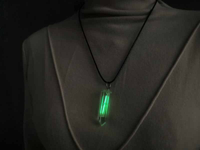 Handcrafted Natural Crystal Tritium Pendant Necklace