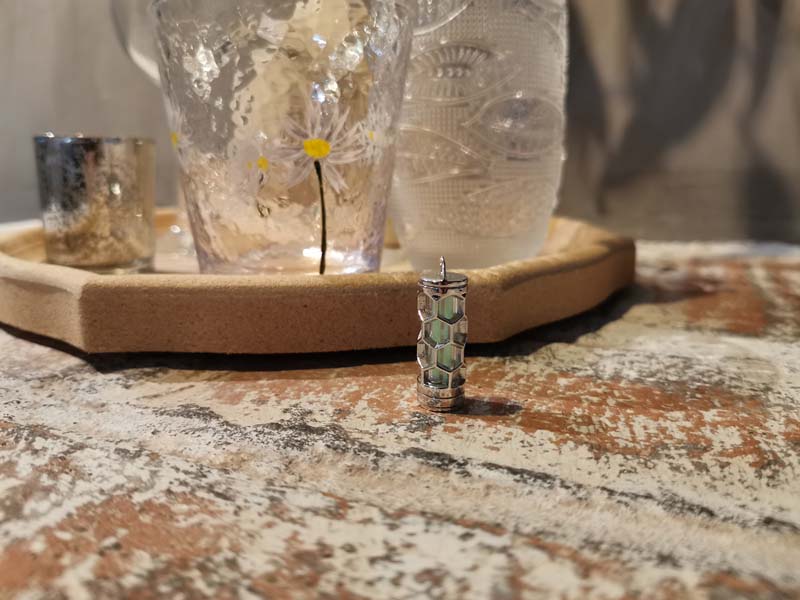 Hexcore Tritium Sterling Silver Pendant