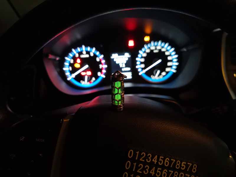 Hexcore Tritium Sterling Silver Pendant