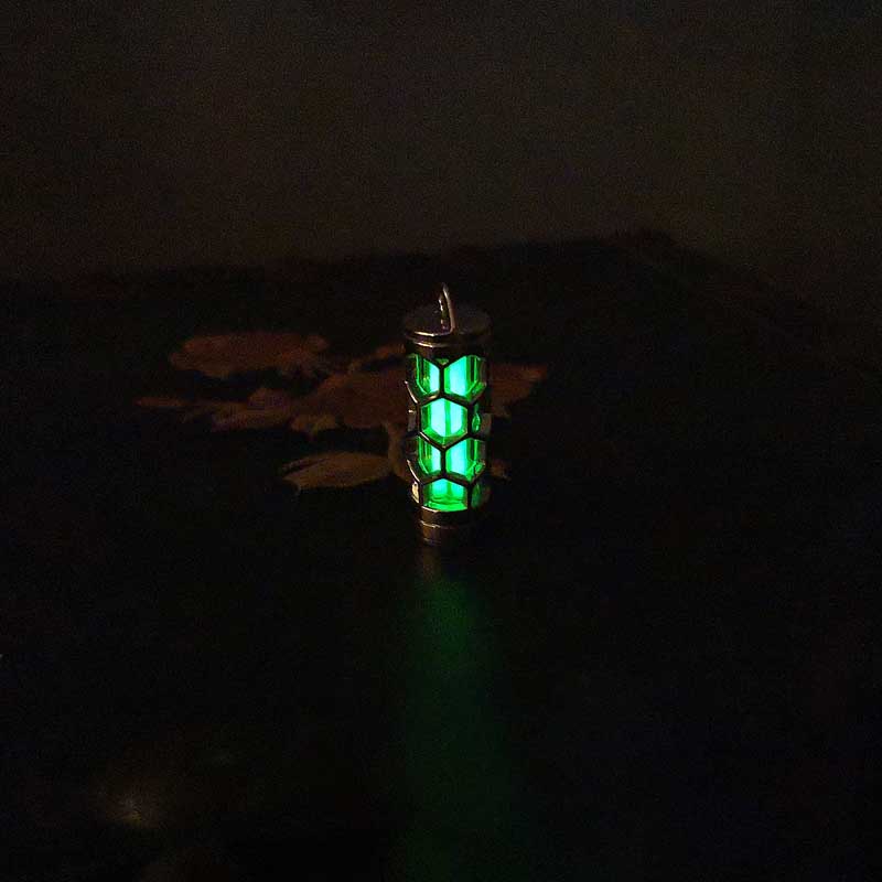 Hexcore Tritium Sterling Silver Pendant