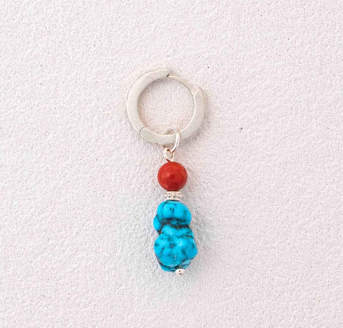 Ice Pulse · Tibetan Turquoise Drop Earring (Sold Individually) · A Talisman of Inner Power and Protection