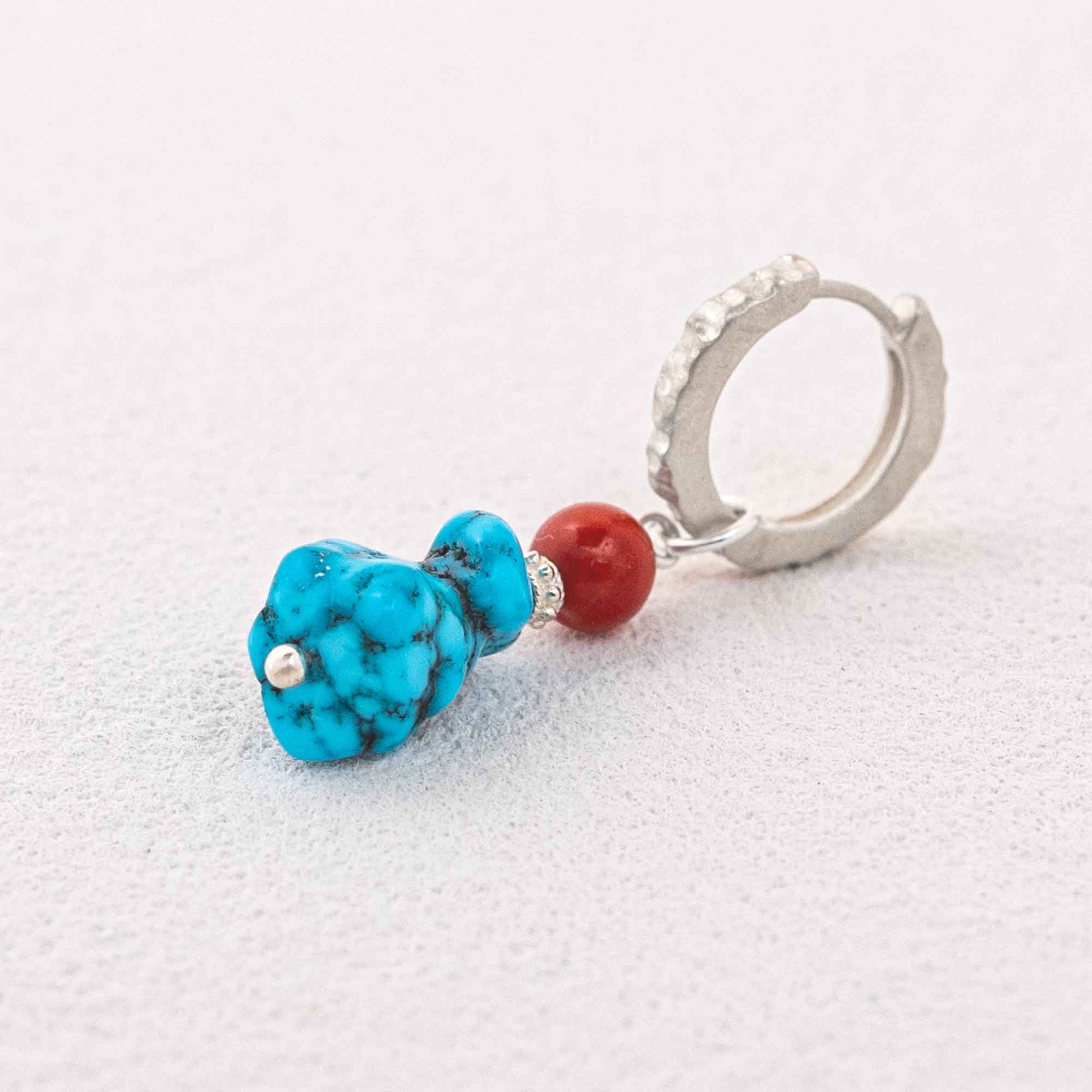Ice Pulse · Tibetan Turquoise Drop Earring (Sold Individually) · A Talisman of Inner Power and Protection