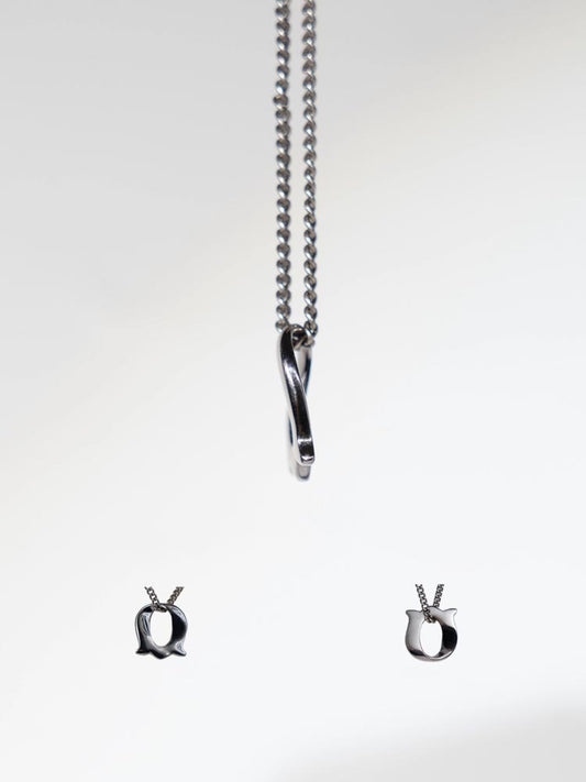 Mobius Trinity Pendant in Pure Tantalum | Lily-of-the-Valley · Cat Eye · Heart Core | Mirror-Polished by Hand | Titanium Chain Included - LOVELY ROBIN