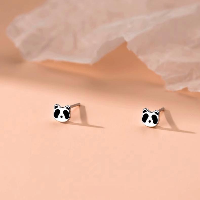 Sterling Silver Panda Stud Earrings - LOVELY ROBIN