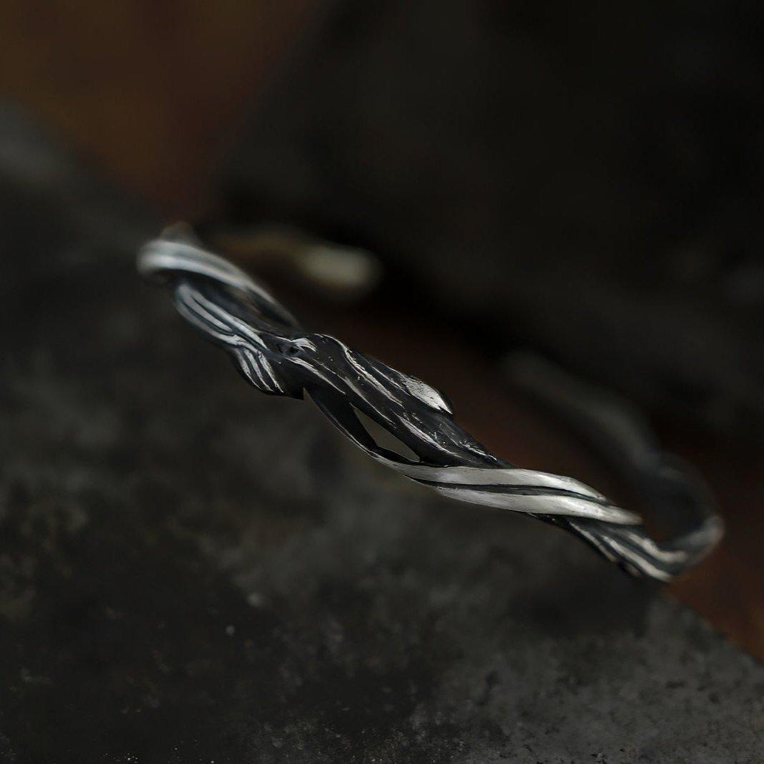 Driftwood Pure Silver Bracelet - LOVELY ROBIN