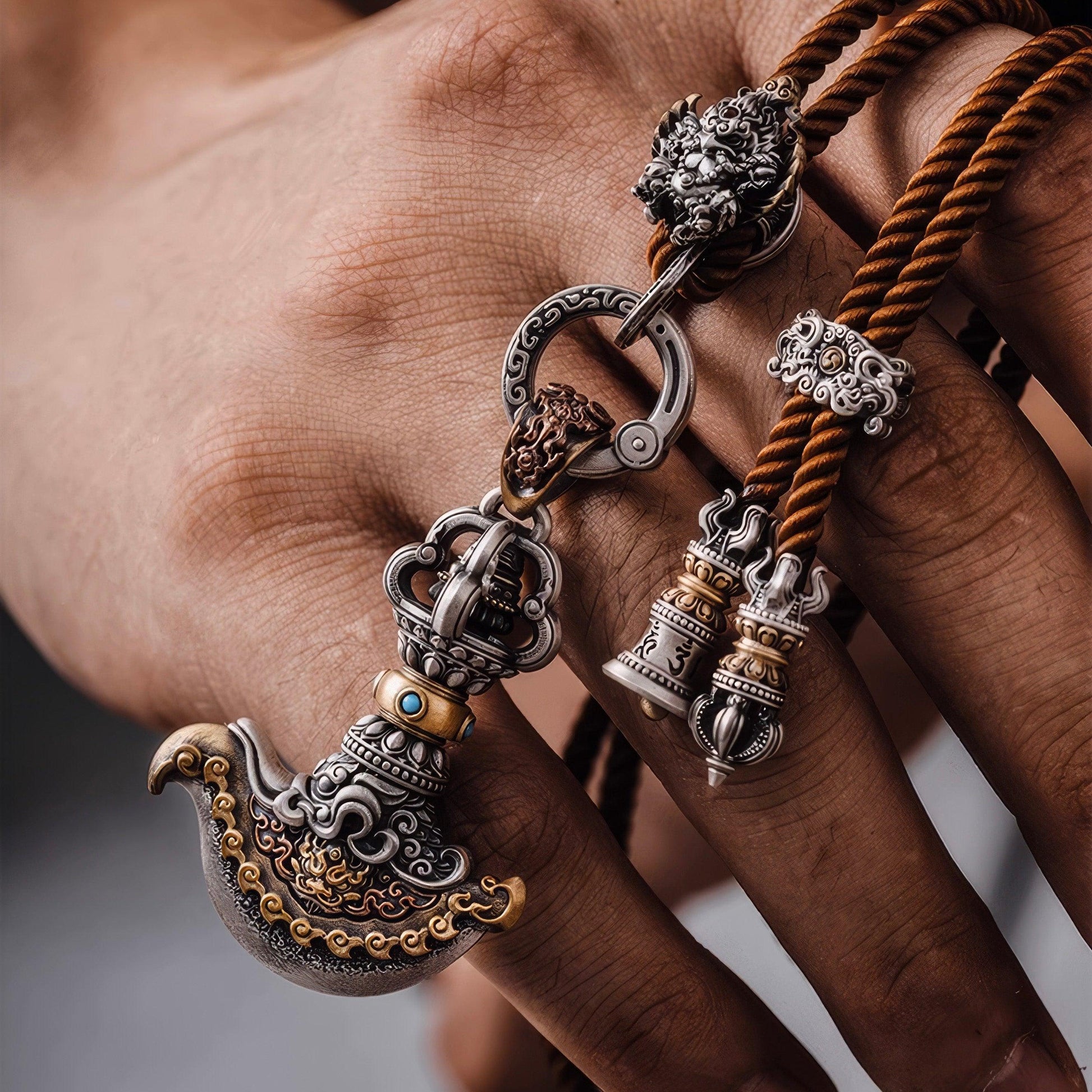 Tibetan Vajra Amulet Necklace - LOVELY ROBIN