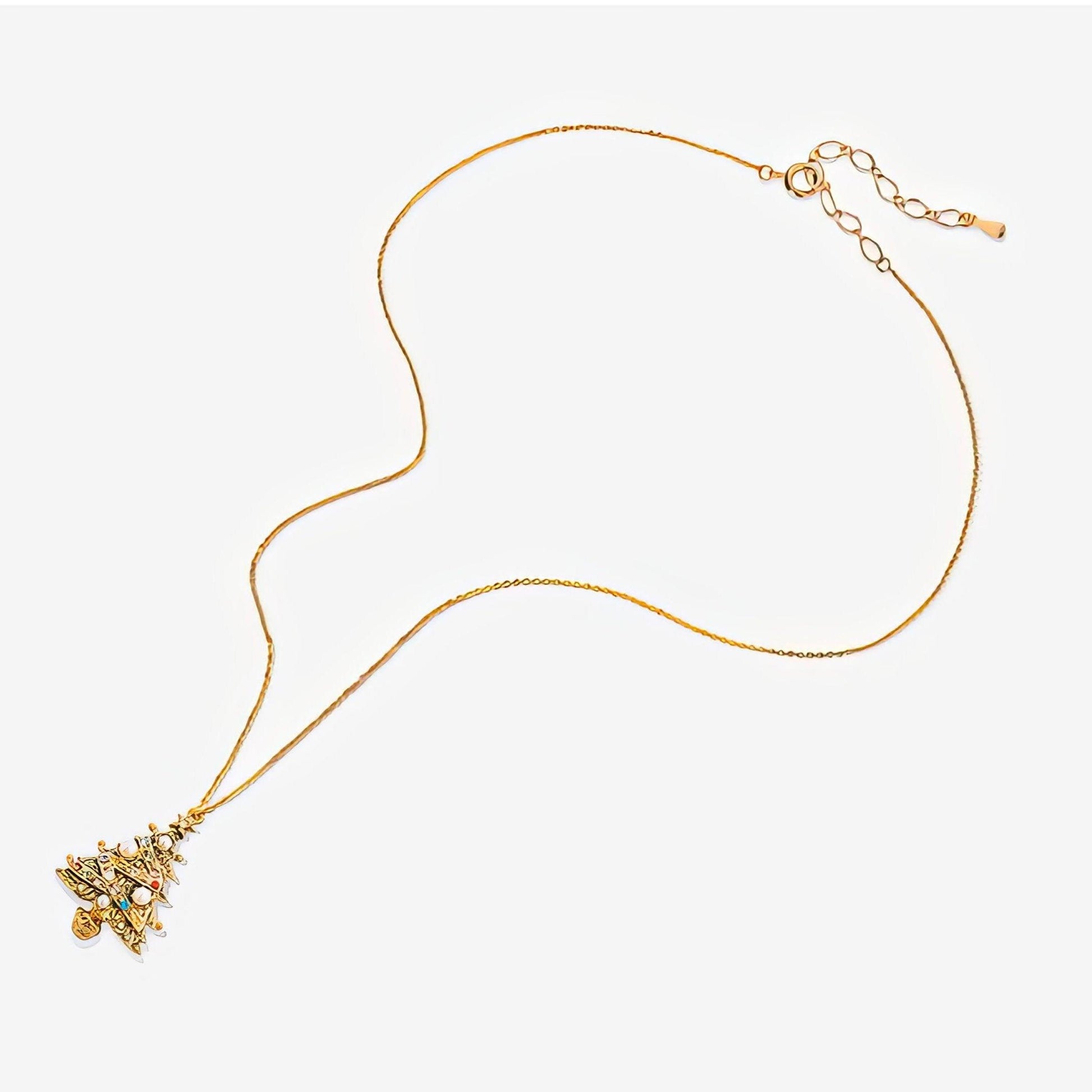 Festive Christmas Tree Pendant Necklace - LOVELY ROBIN