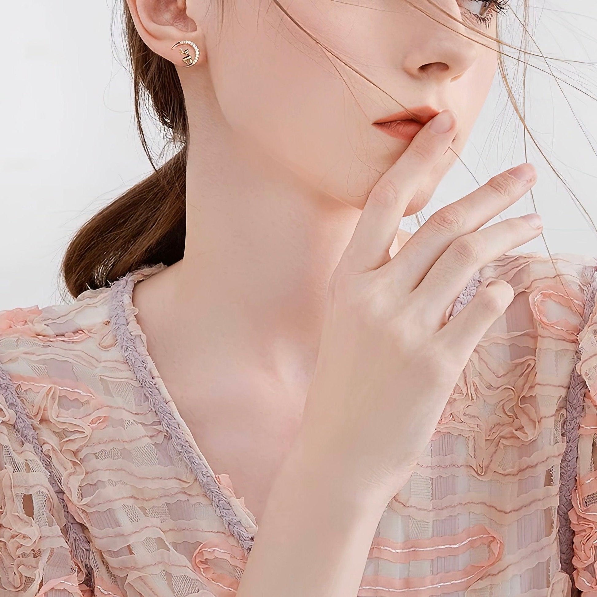 Christmas Asymmetrical Deer Earrings - LOVELY ROBIN