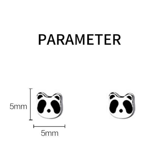 Sterling Silver Panda Stud Earrings - LOVELY ROBIN