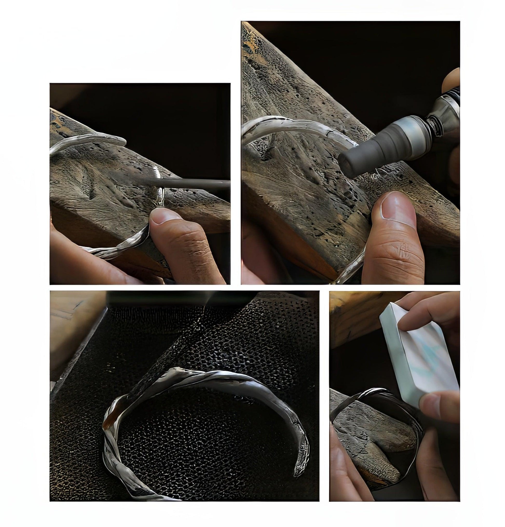 Driftwood Pure Silver Bracelet - LOVELY ROBIN