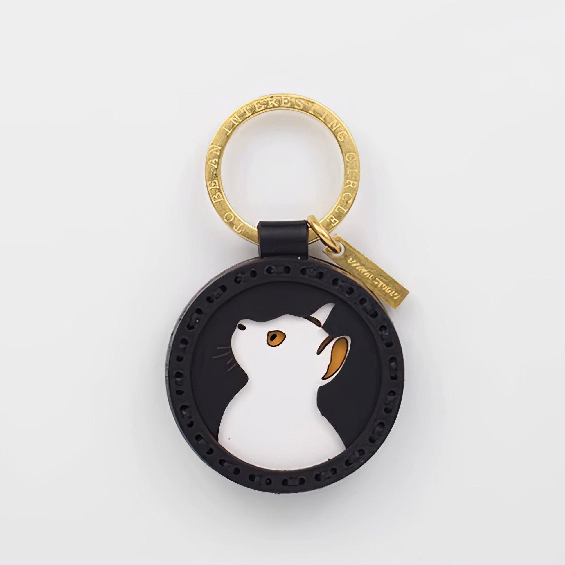 Black Cat Leather Keychain Handmade Cartoon Charm - LOVELY ROBIN