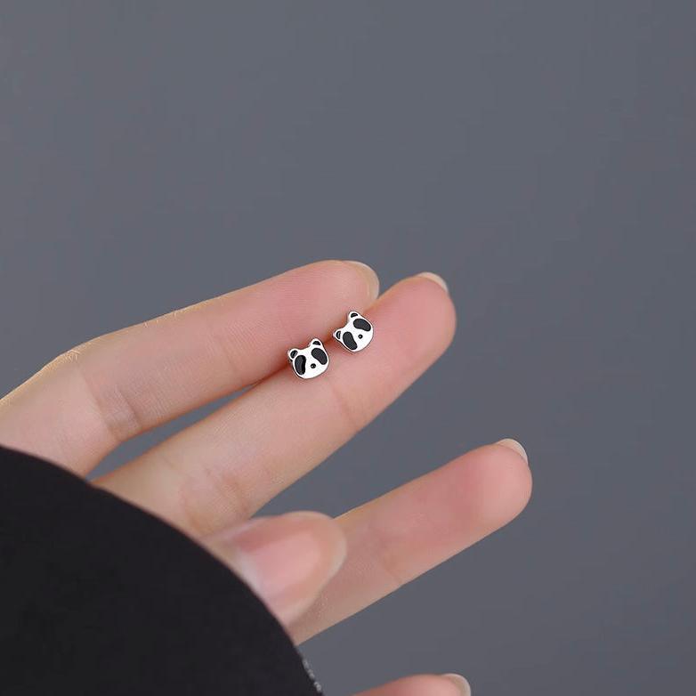 Sterling Silver Panda Stud Earrings - LOVELY ROBIN