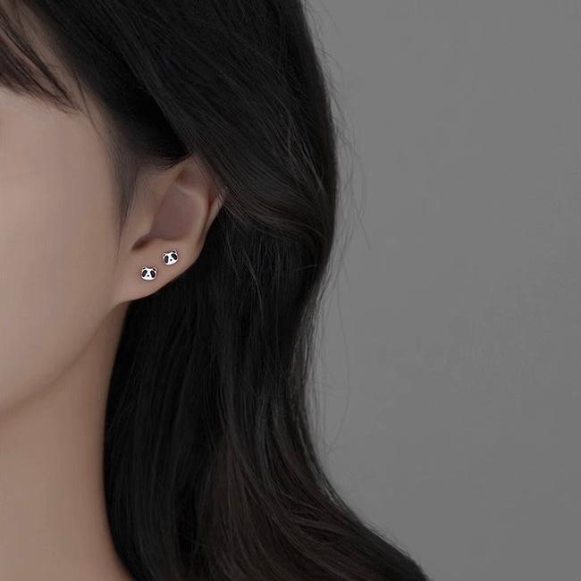 Sterling Silver Panda Stud Earrings - LOVELY ROBIN