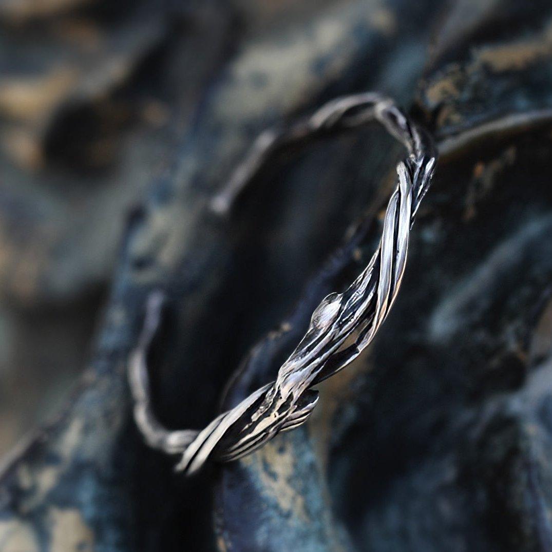 Driftwood Pure Silver Bracelet - LOVELY ROBIN