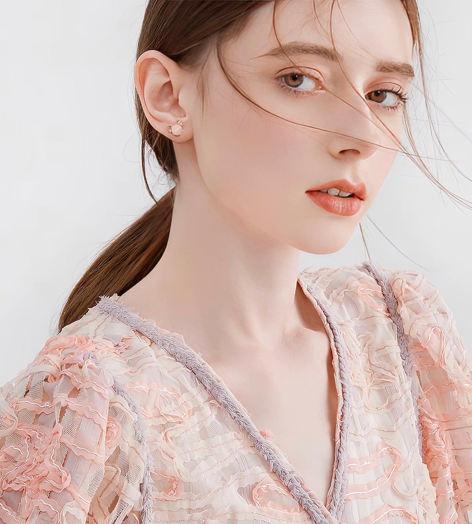 Christmas Asymmetrical Deer Earrings - LOVELY ROBIN