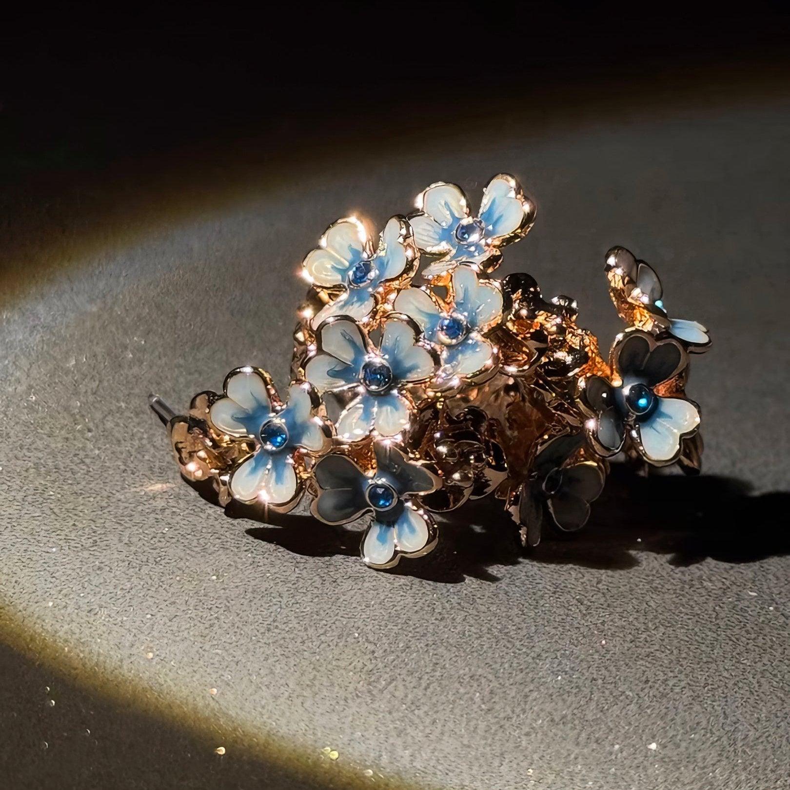 Van Gogh Iris Flower Enamel Earrings - LOVELY ROBIN