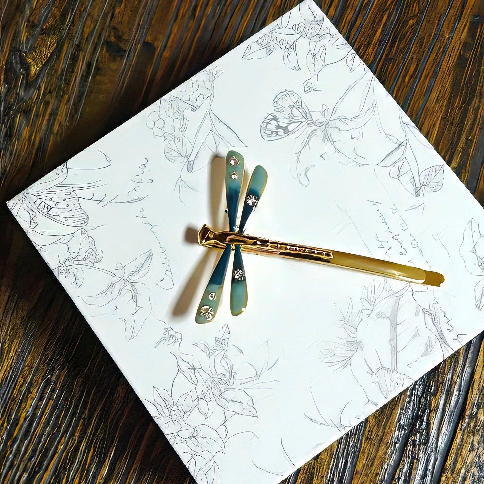 Gradient Blue Dragonfly Hair Clip - LOVELY ROBIN