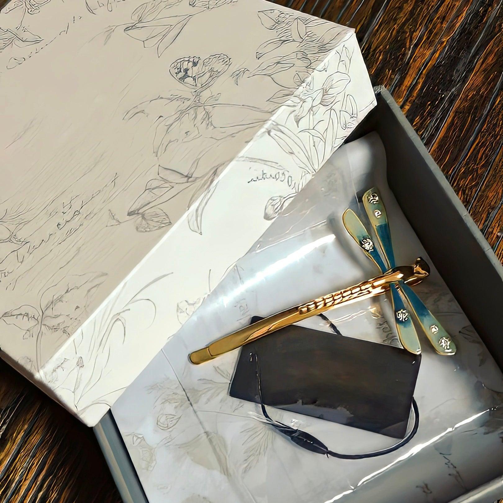 Gradient Blue Dragonfly Hair Clip - LOVELY ROBIN