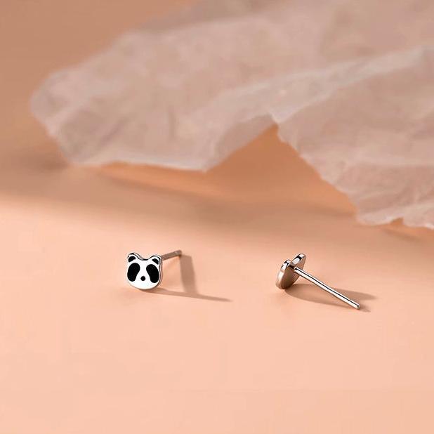 Sterling Silver Panda Stud Earrings - LOVELY ROBIN