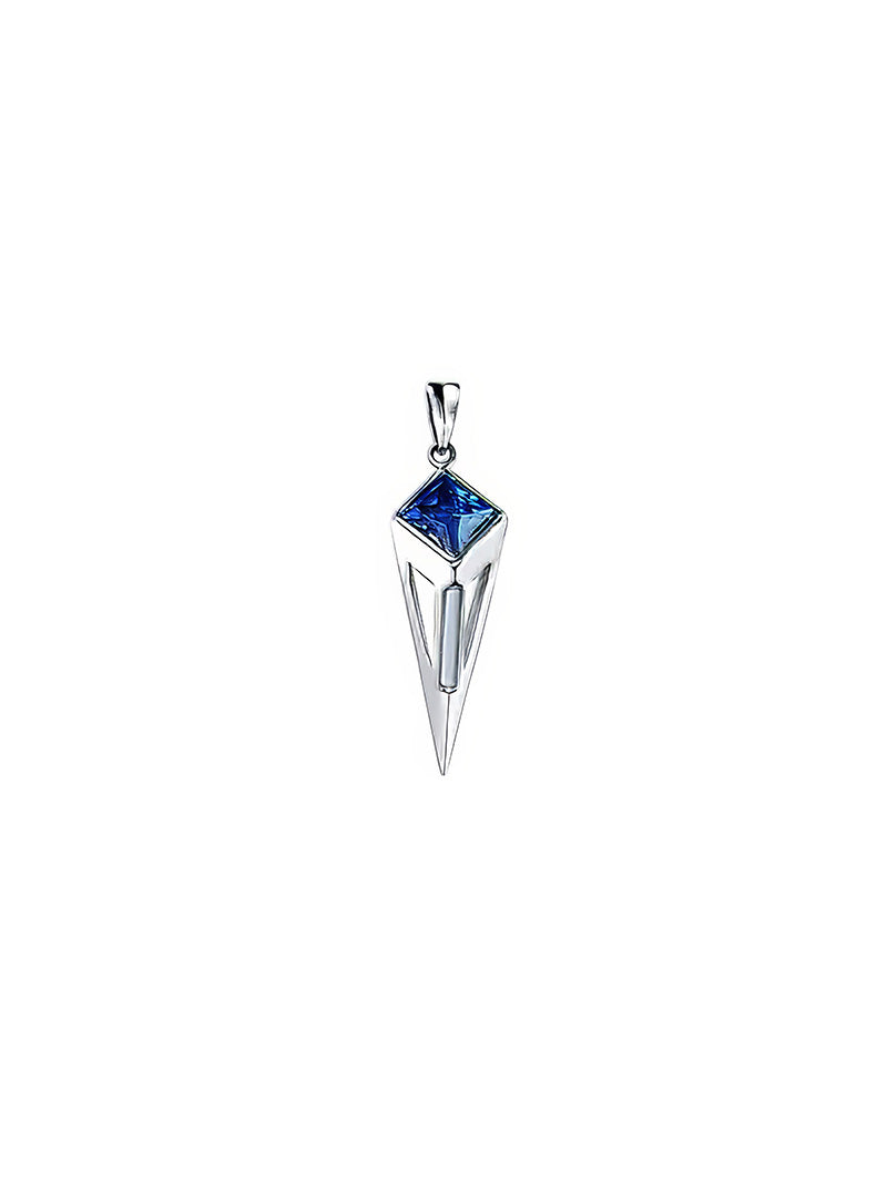 S925 Sterling Silver Tritium Glow Starburst Pendant