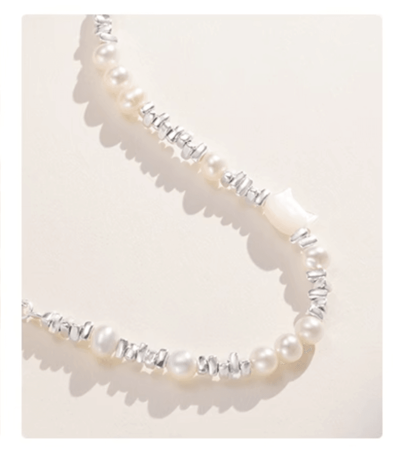Feline Grace | Sterling Silver Baroque Pearl Cat Bracelet - LOVELY ROBIN